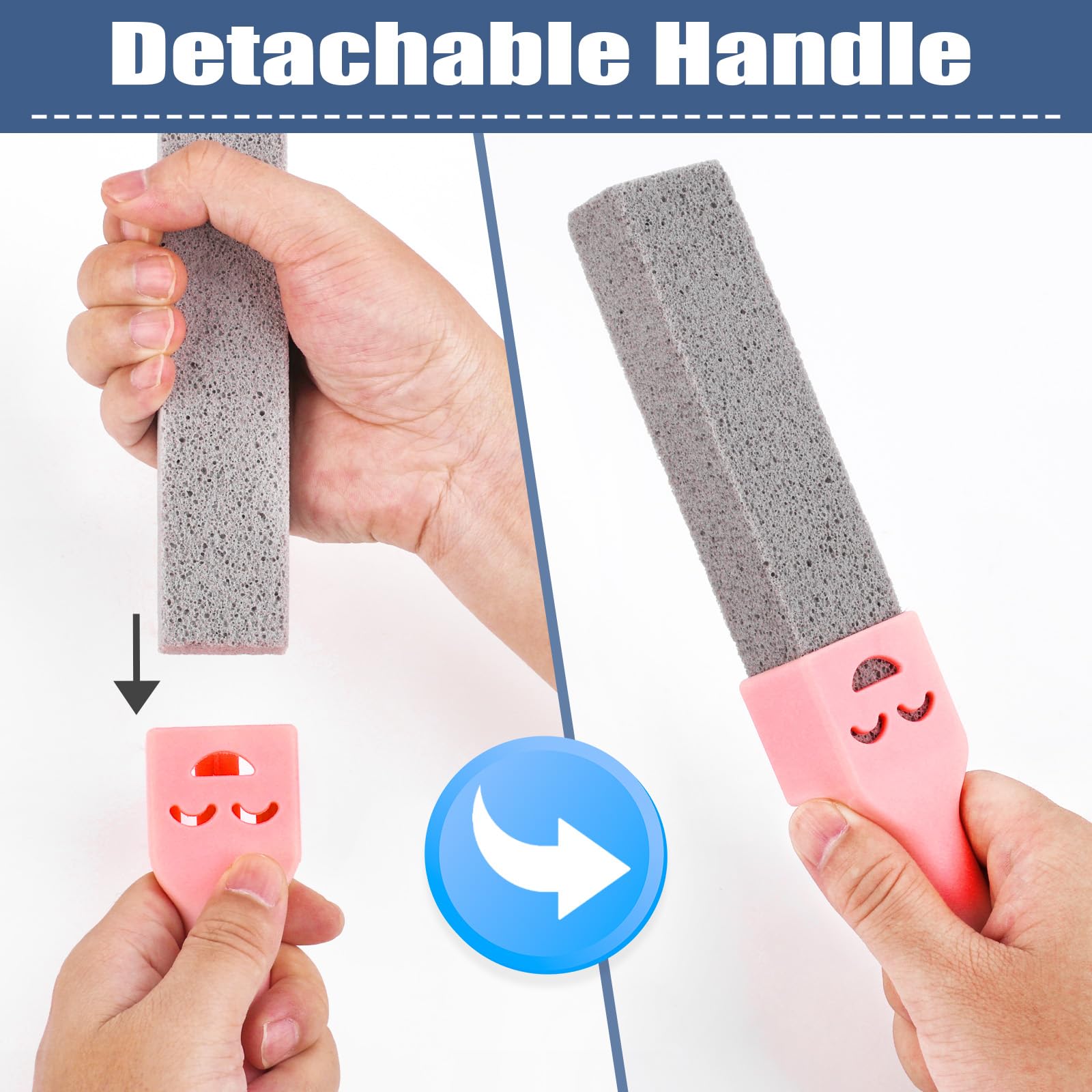 Navona universal handles provide easy grip and replaceable use.