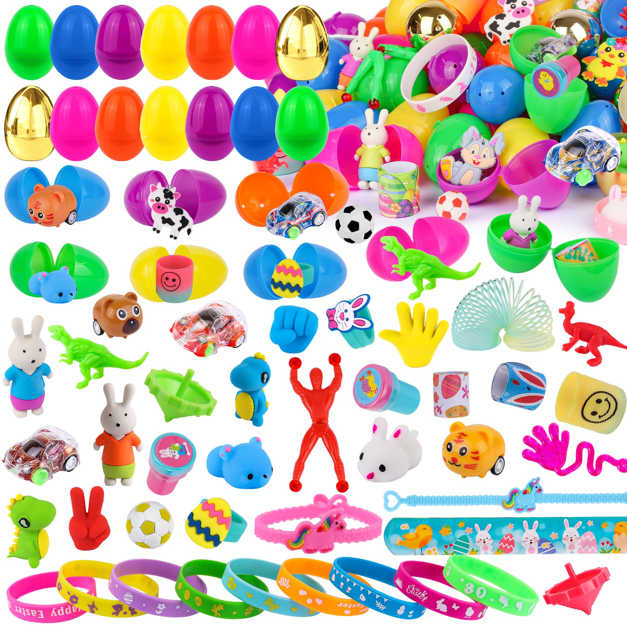 NAWITDA 100-pack prefilled Easter eggs packaging for easy Easter setup and gifting