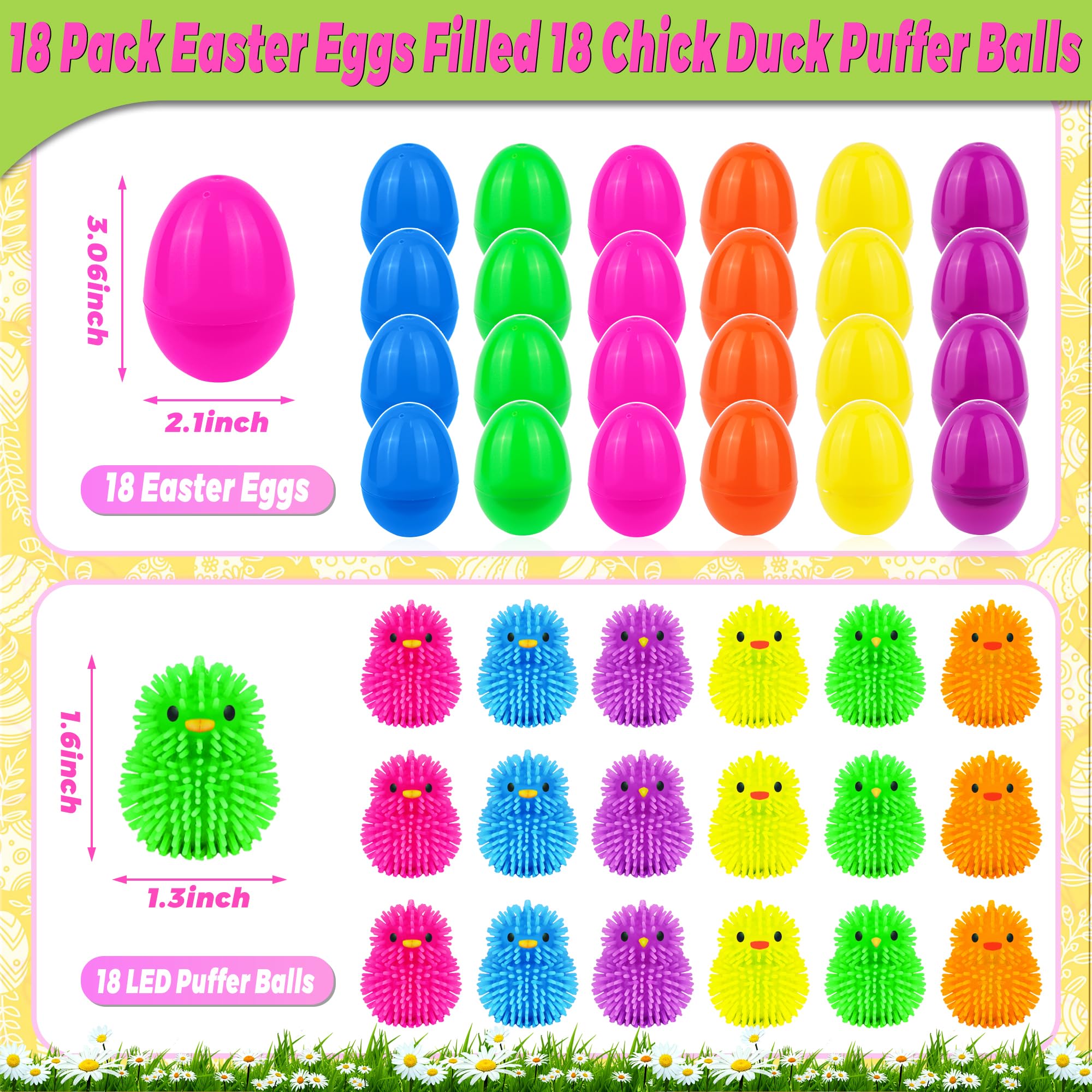 NAWITDA glow in the dark Easter eggs light up during hunts for added excitement.
