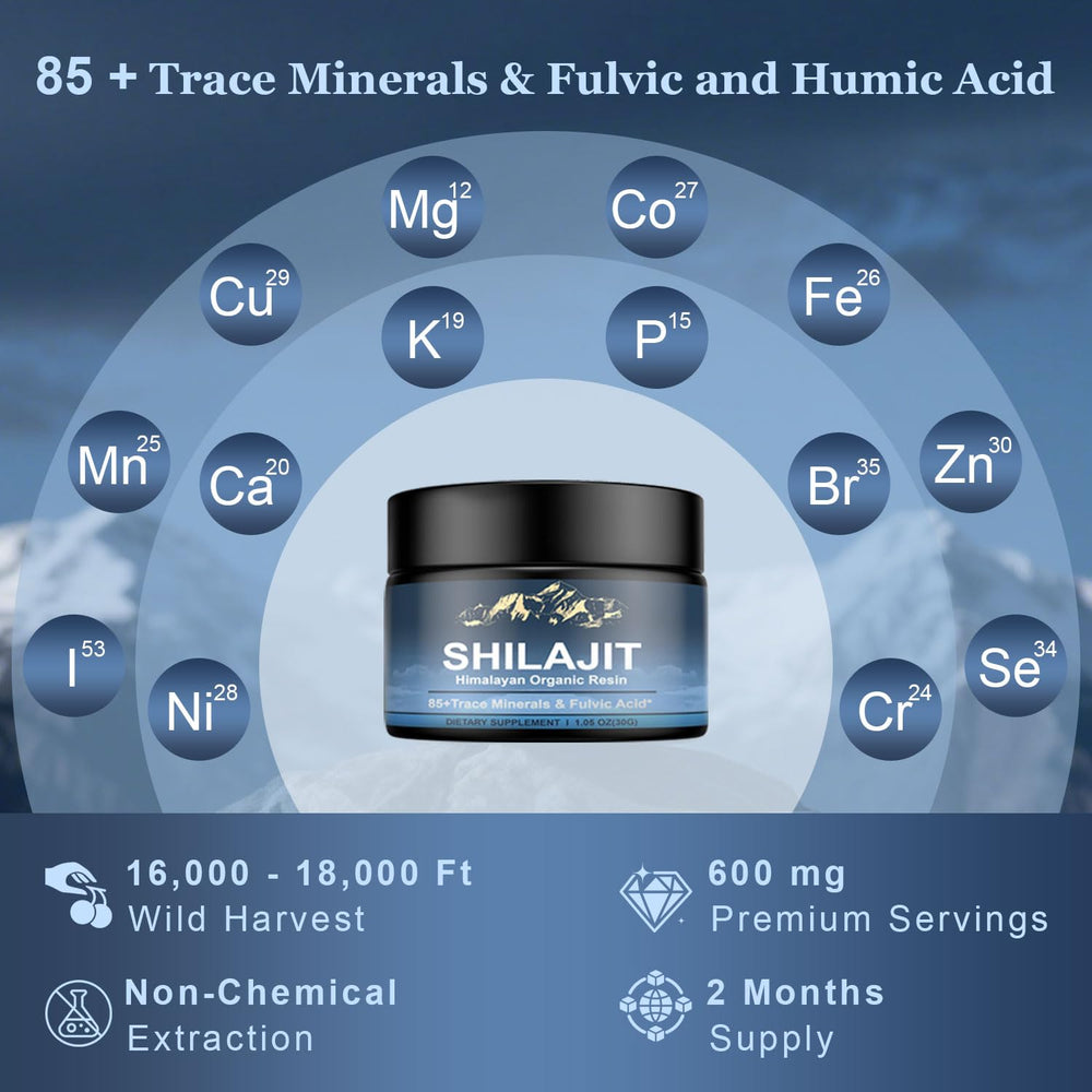 Naypiny Himalayan Shilajit Resin glass jar emphasizes purity and potency for daily wellness.