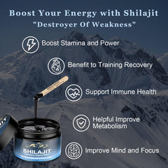 Naypiny Himalayan Shilajit Resin measuring stick aids precise dosing for optimal use.