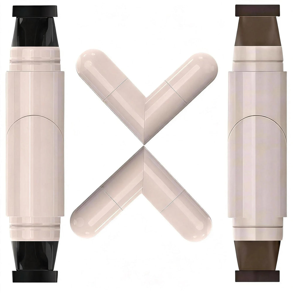 Nberuionre dual-ended eyeliner stamp with left-right markings for balanced wings.