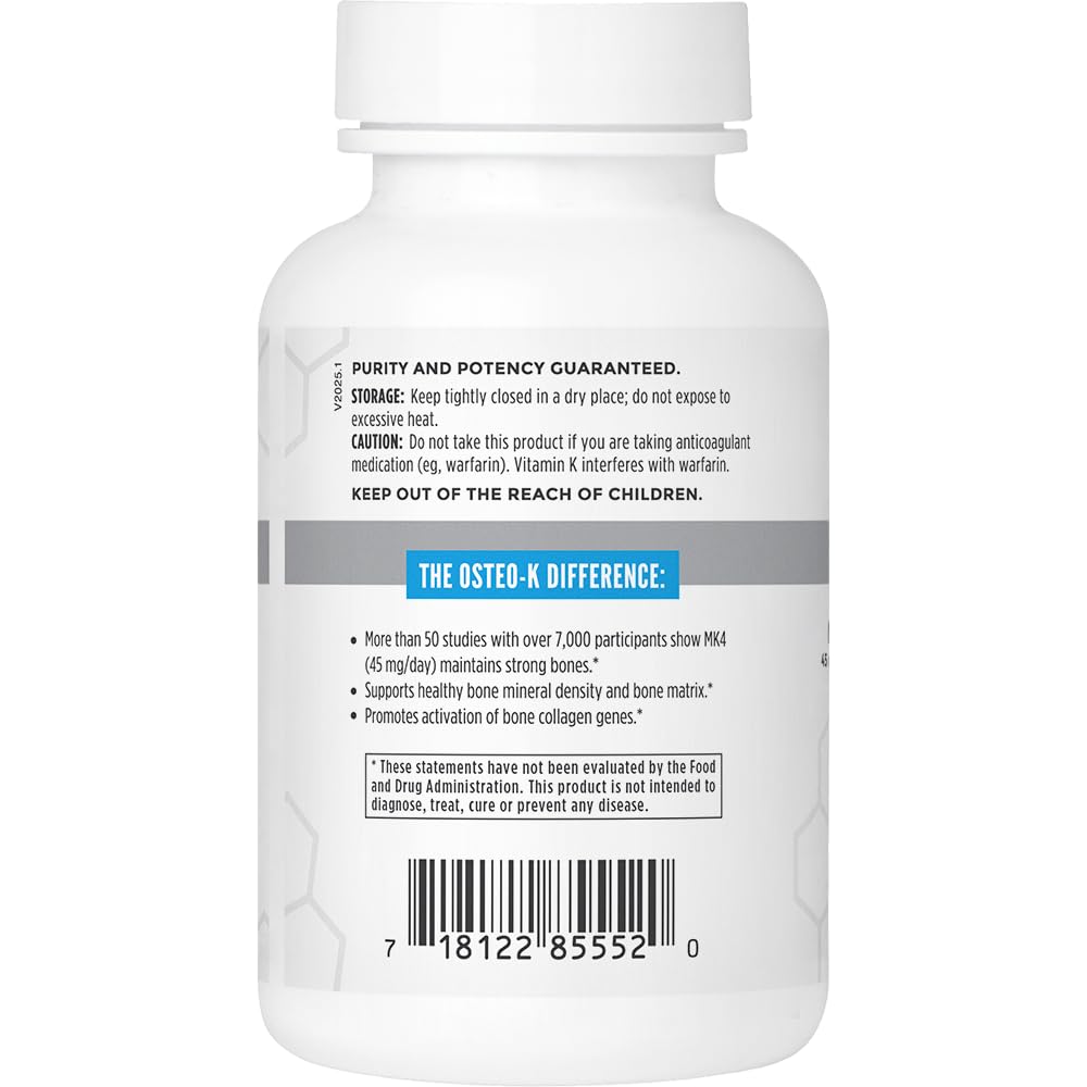 Osteo-K veggie capsules ready for daily bone health support