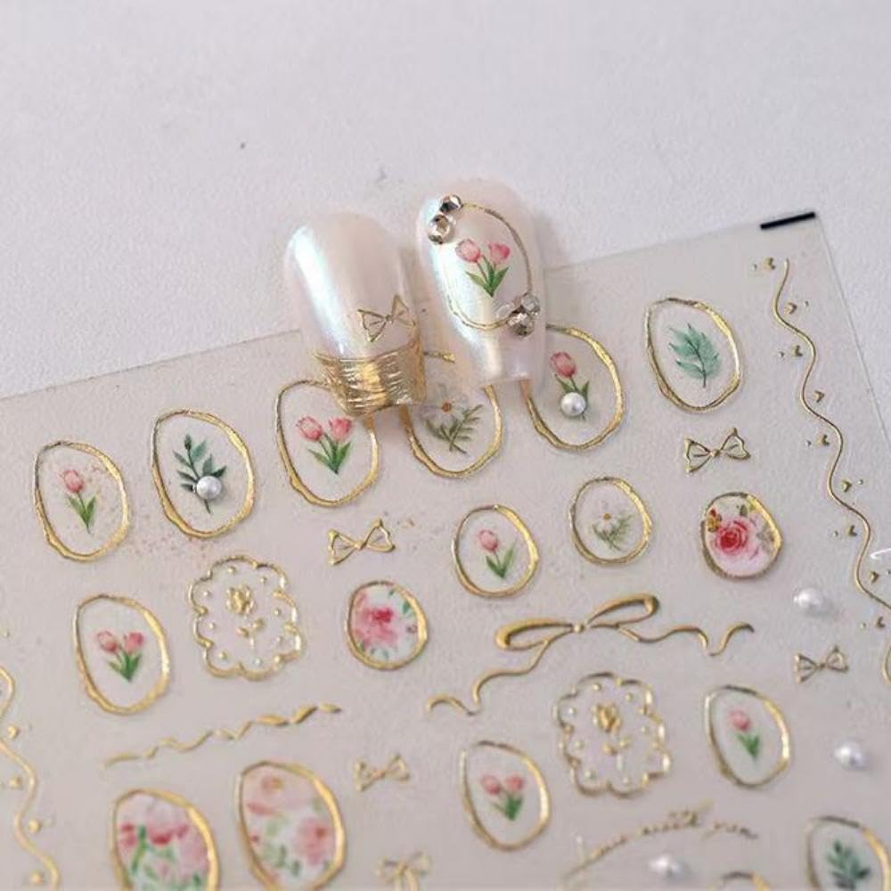 NBNTGH one sheet packaging with versatile patterns for DIY nails