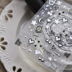 NBNTGH silver star nail sticker adds a stylish accent for daily wear.