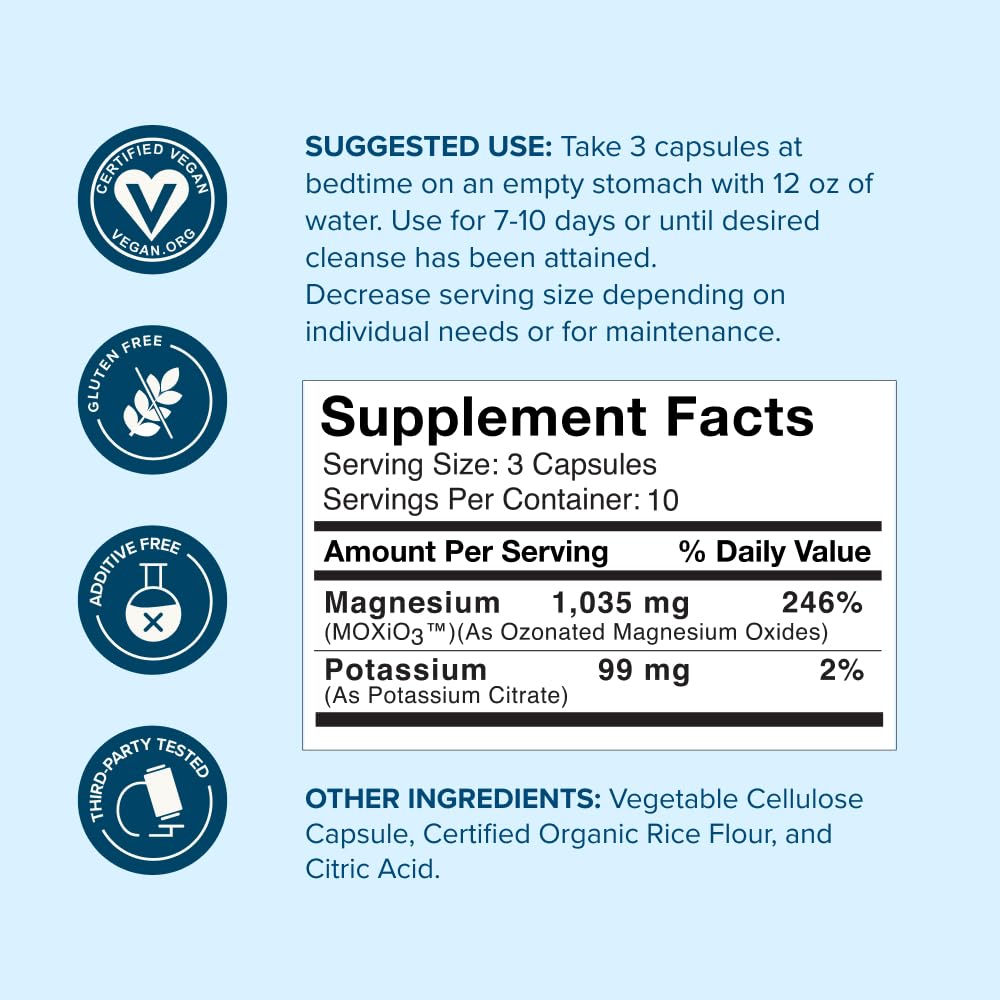 nbpure MagO7 bottle on kitchen counter, travel-friendly gut support.