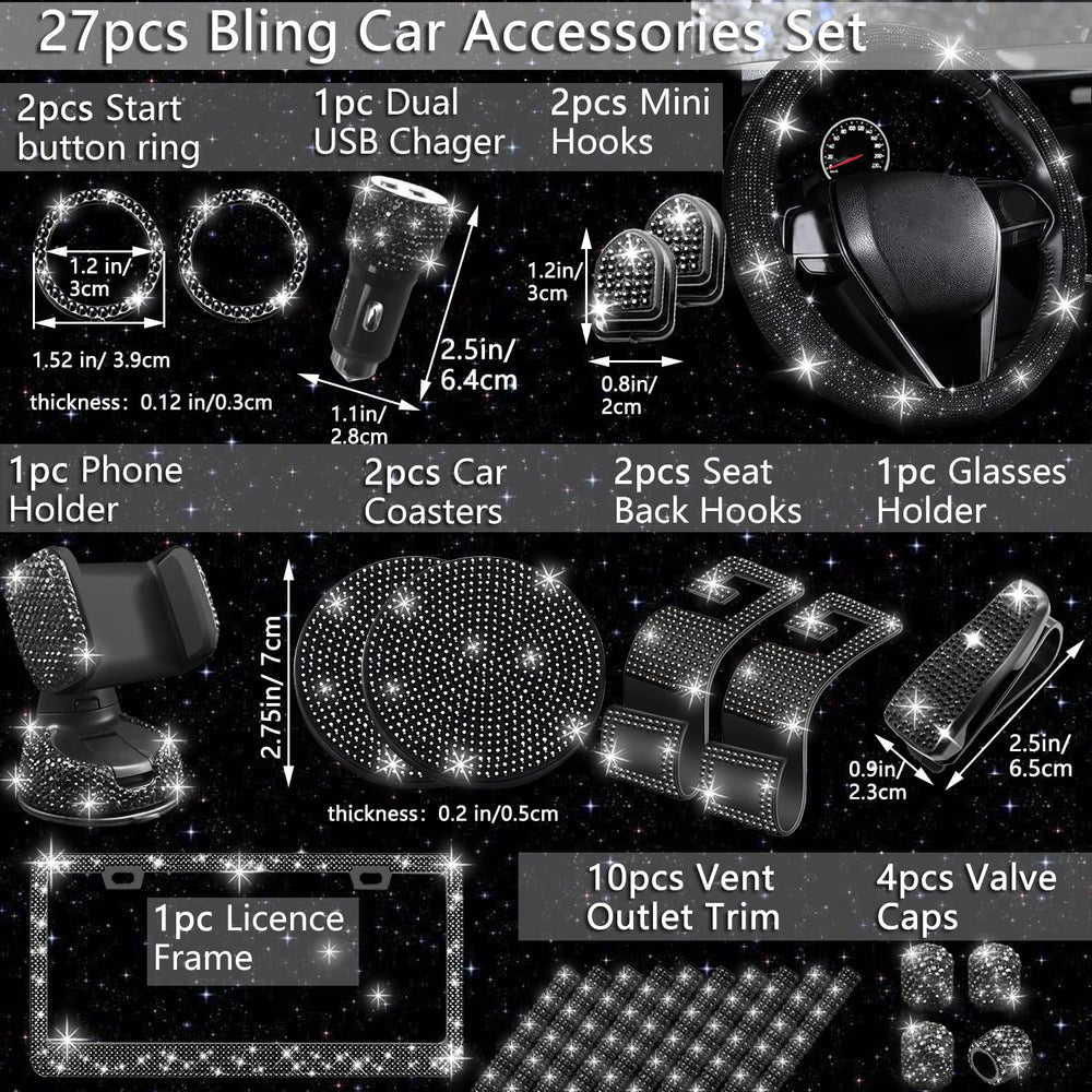 NBTEPEM bling phone holder keeps device accessible and secure while driving