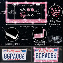 NBTEPEM bling vent outlet trims pink upgrade interior detail.