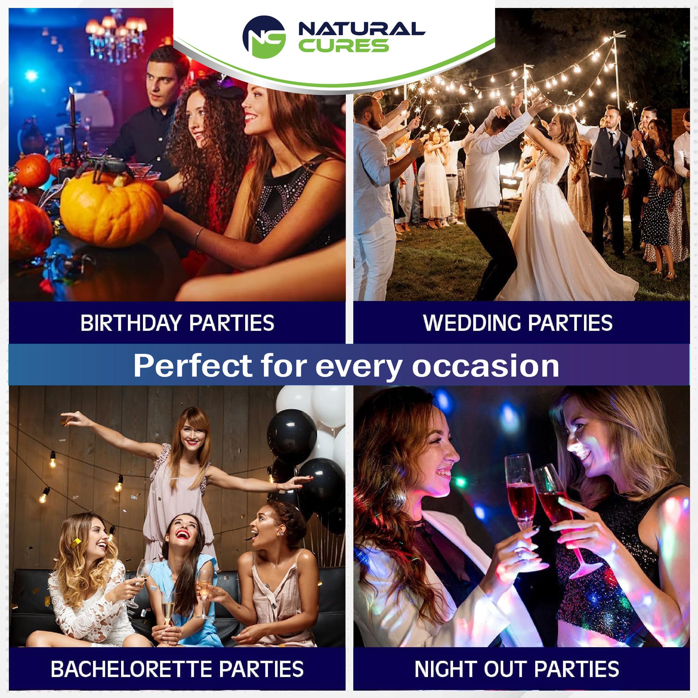 Waterproof patches stay in place during active celebrations.