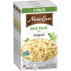 Near East Quaker Rice Pilaf Mix Original box showing packaging and branding.