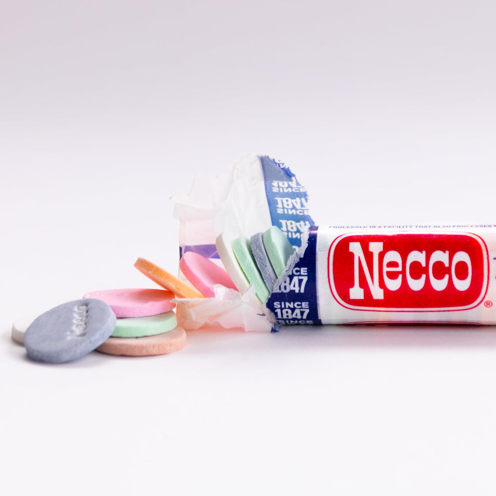 Necco Wafer Candy 6-pack on a party platter, crowd-pleasing for gatherings.