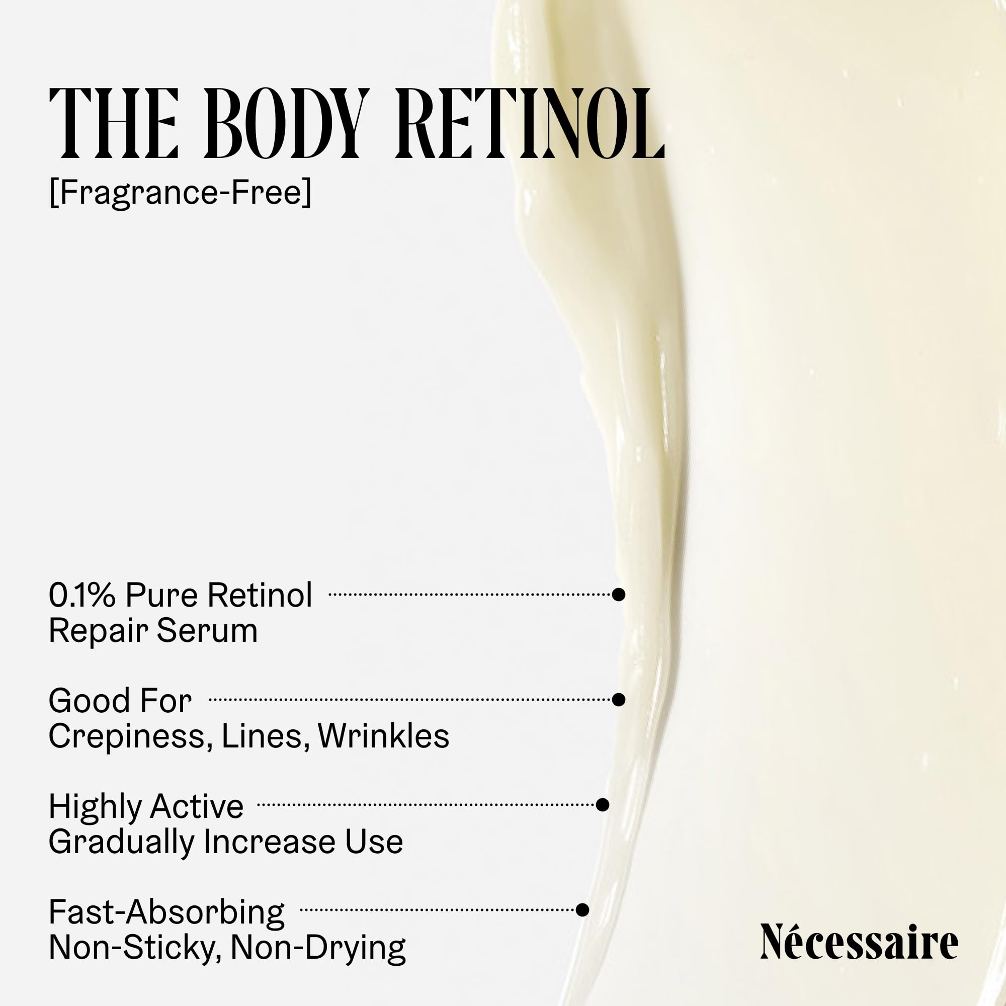 Nécessaire Body Lotion jar shows fragrance free, non greasy formula.