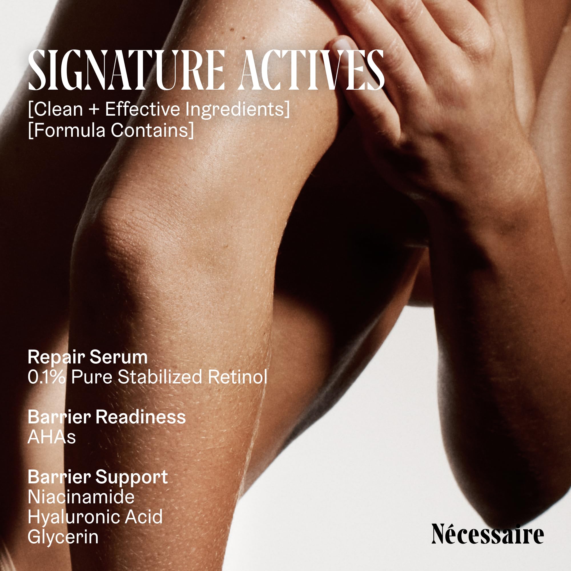 Nécessaire Body Lotion pump demonstrates easy nightly application.
