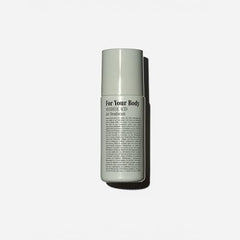 Nécessaire deodorant gel eucalyptus bottle back highlights ingredients and vegan formula