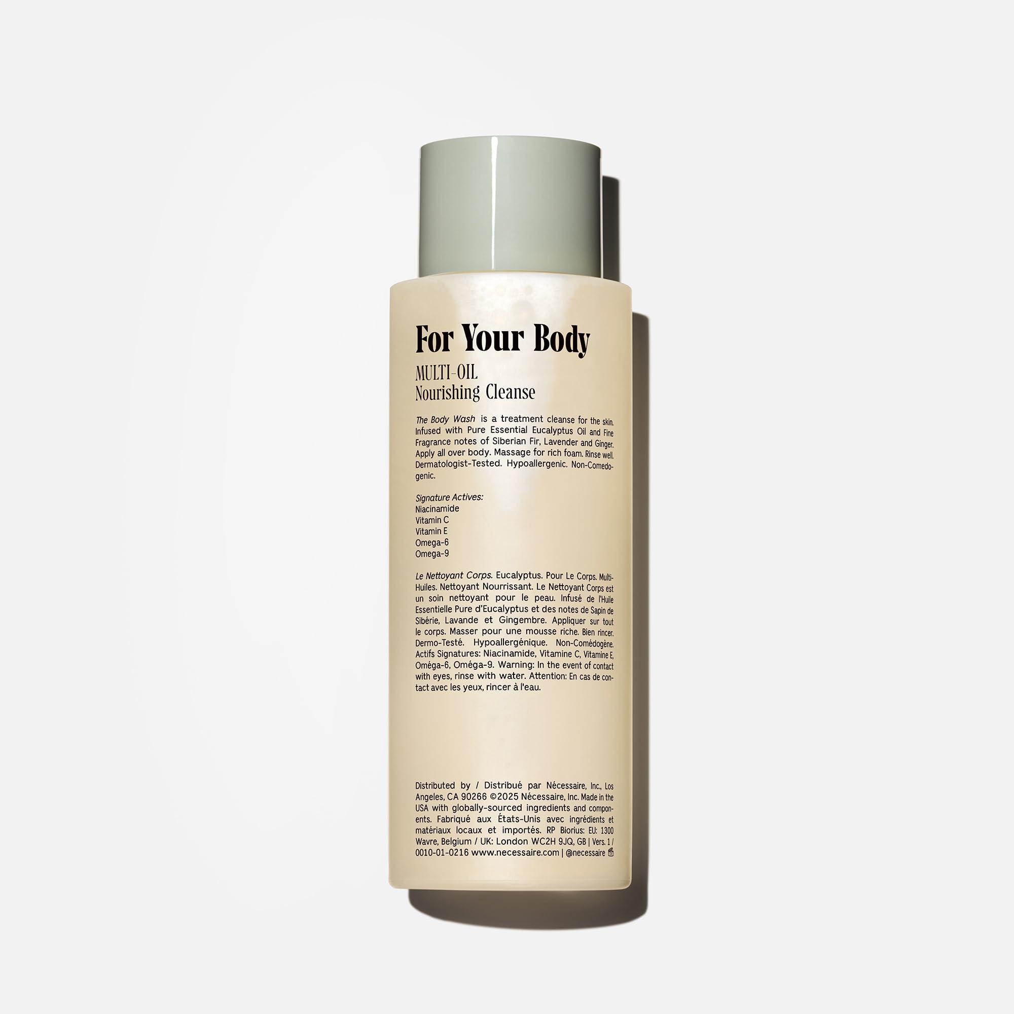 Nécessaire Eucalyptus foam close-up highlighting a refreshing herbal scent.