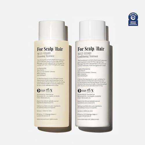 Nécessaire Hair Duo conditioner bottle for smooth, hydrated hair.