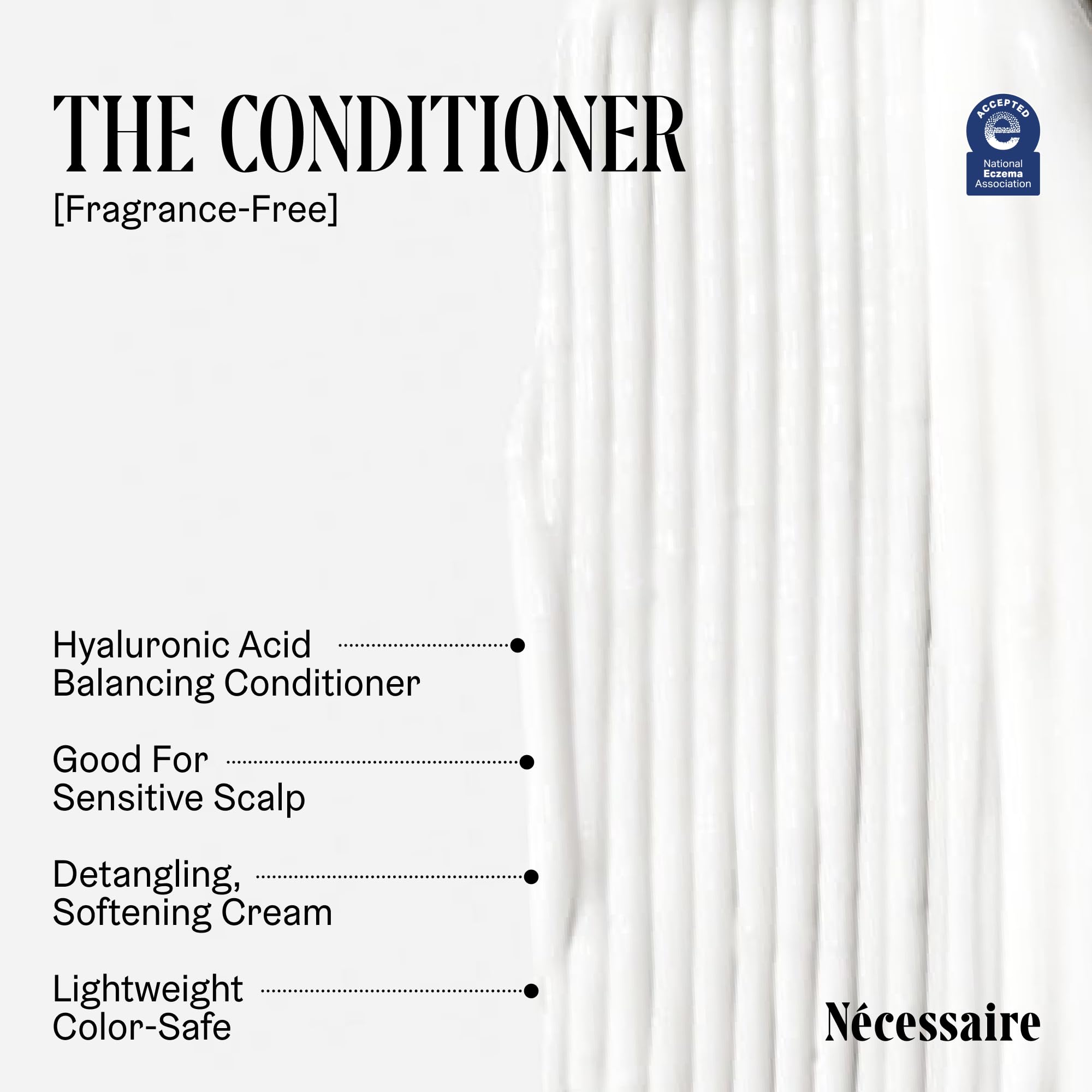 Nécessaire Hair Duo conditioner close-up showing rich, creamy texture.