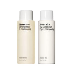 Nécessaire Hair Duo shampoo bottle for gentle hydrating scalp cleansing.