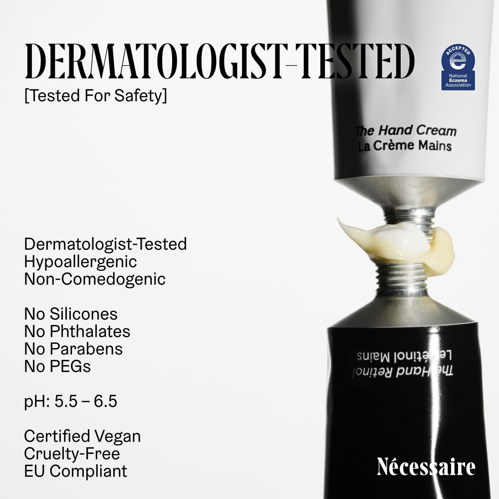 Nécessaire hand cream eczema-approved formula for sensitive skin.