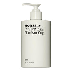 Nécessaire Hinoki lotion bottle for daily hydration.