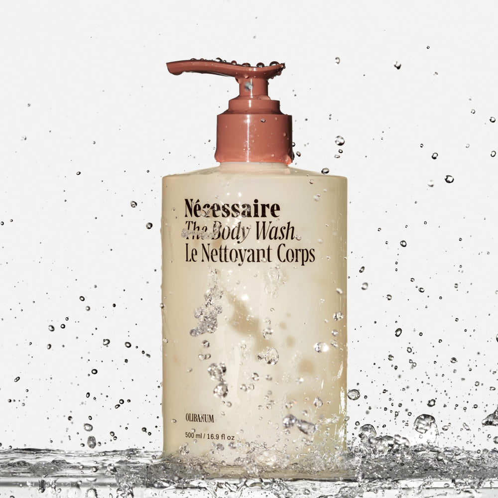 Nécessaire Olibanum soft-lather close-up highlights fragrance notes of olibanum and vanilla.