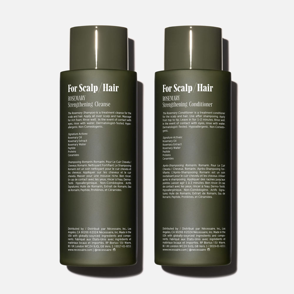 Nécessaire Rosemary Conditioner bottle emphasizes detangling with a lightweight cream.