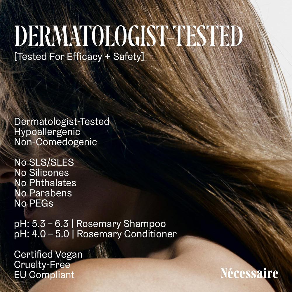 Nécessaire Rosemary cruelty-free certification logo signals ethical production.