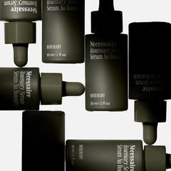 Nécessaire Rosemary Serum application top view highlights daily use for healthier-looking hair