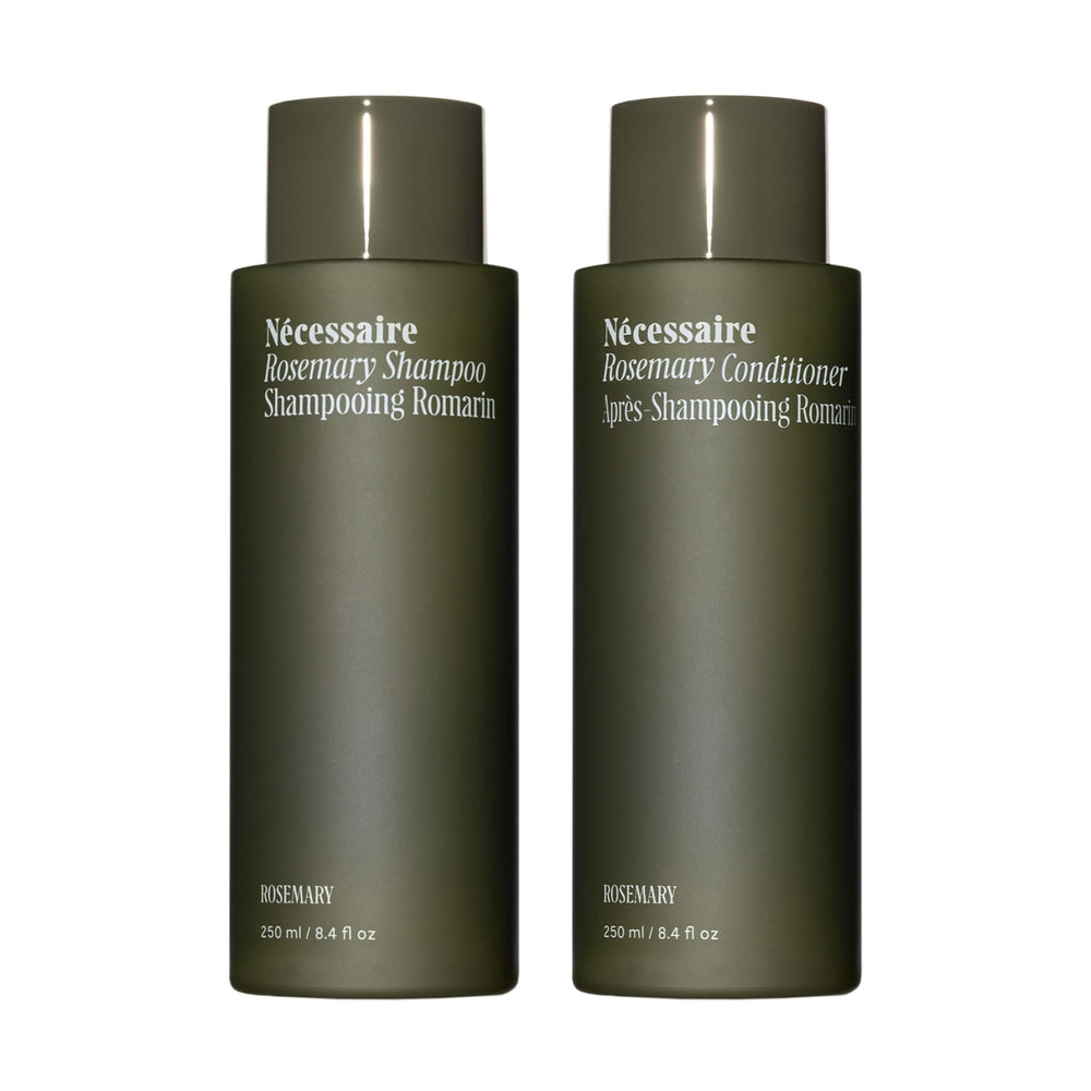 Nécessaire Rosemary Shampoo bottle shows color-safe, sulfate-free cleansing for hair care.