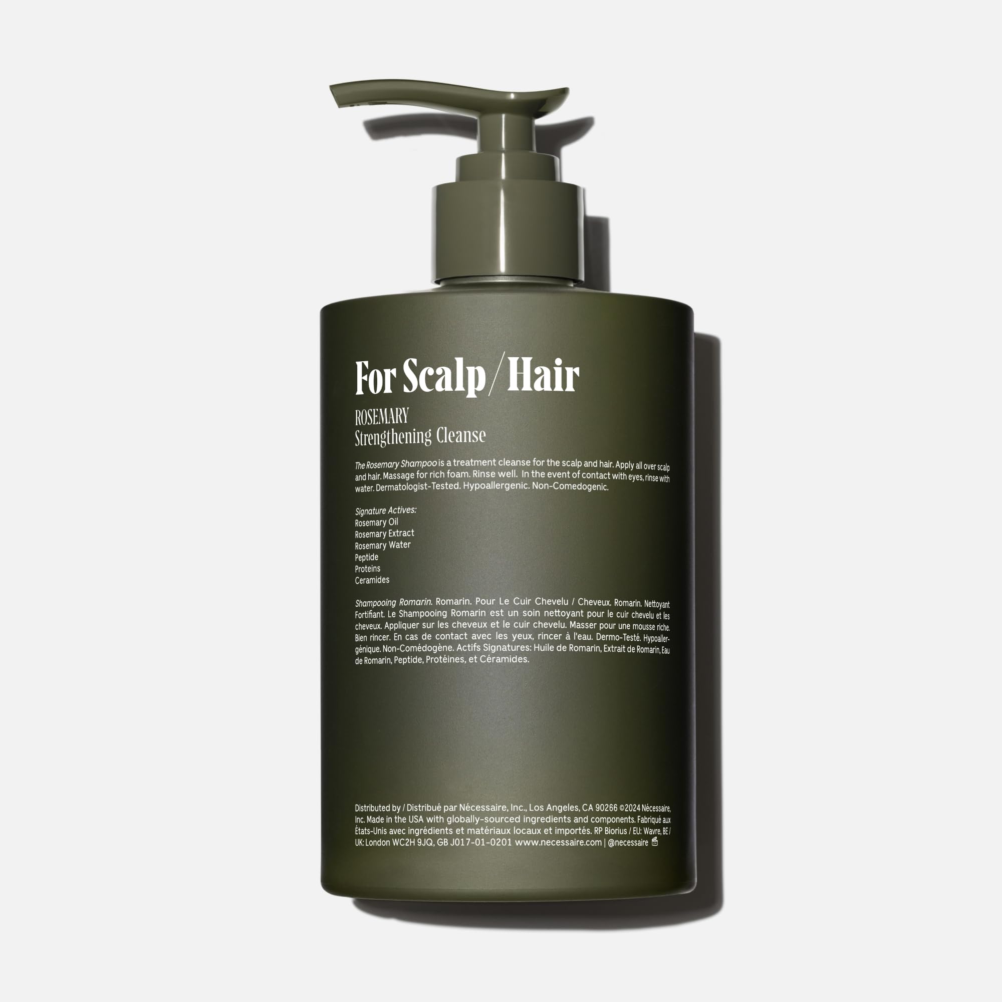 Nécessaire Rosemary Shampoo plant proteins support stronger strands.