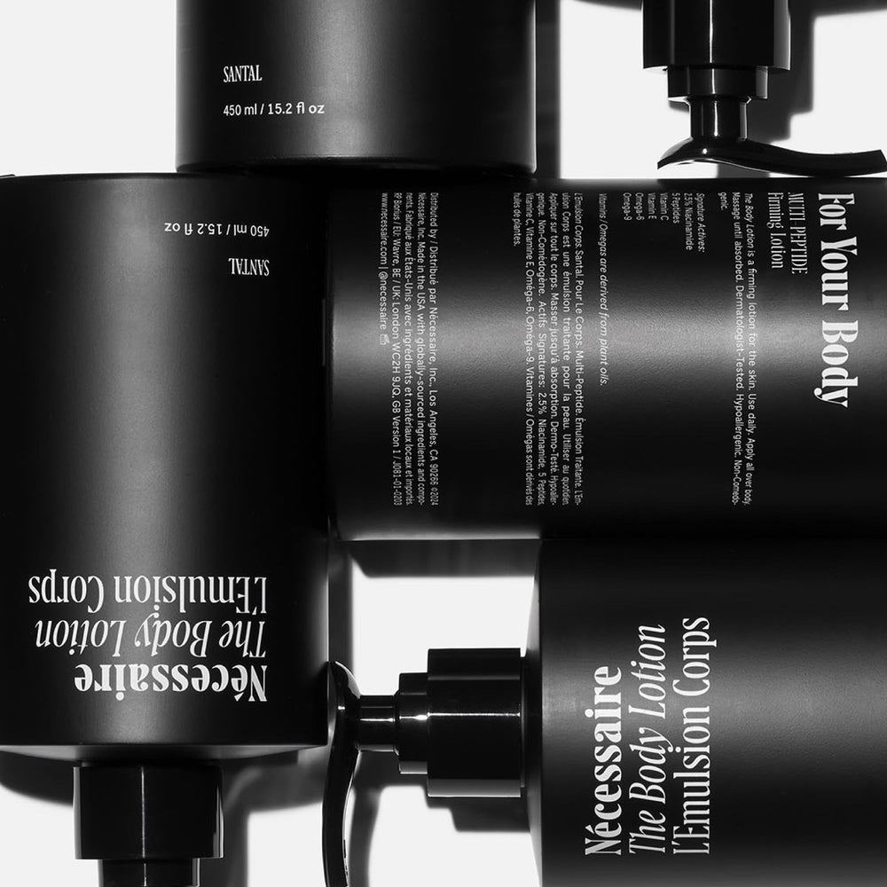 Nécessaire Santal ingredient close-up highlights niacinamide for skin support