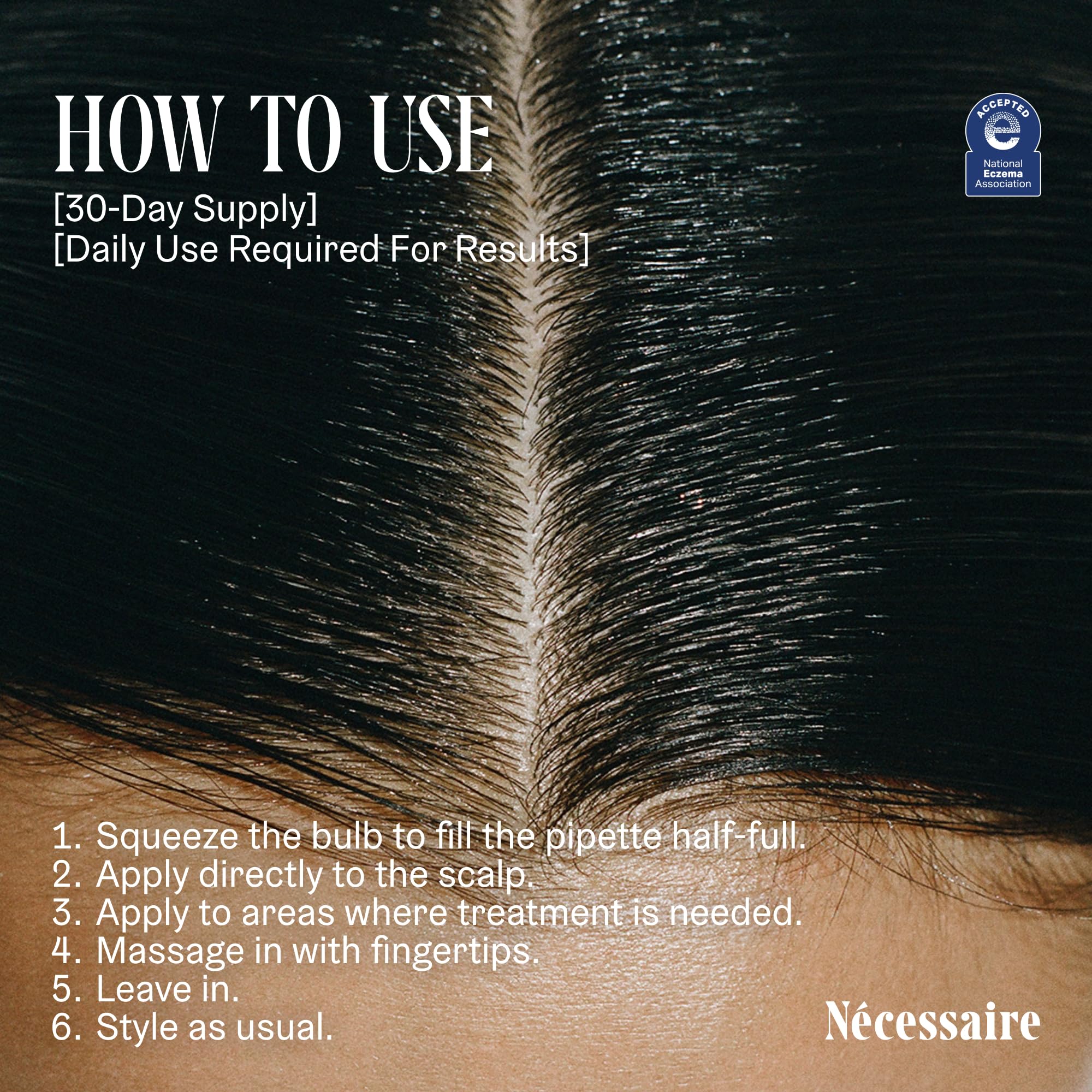 Nécessaire Scalp Serum vegan seal image signals cruelty-free, plant-based formulation.