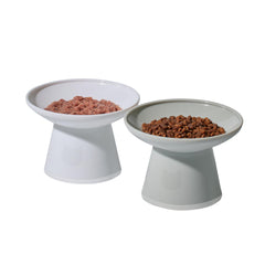 Necoichi assiette chat surélevée extralarge avec hauteur 4,1 pouces pour une posture confortable au repas.
