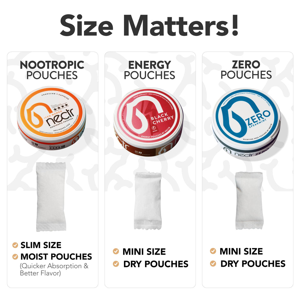 Lifestyle scene with Nectr Energy Zero Mint pouches for on-the-go use