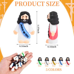 Nedeqi red Jesus figure, compact token for baptism favors and party décor.