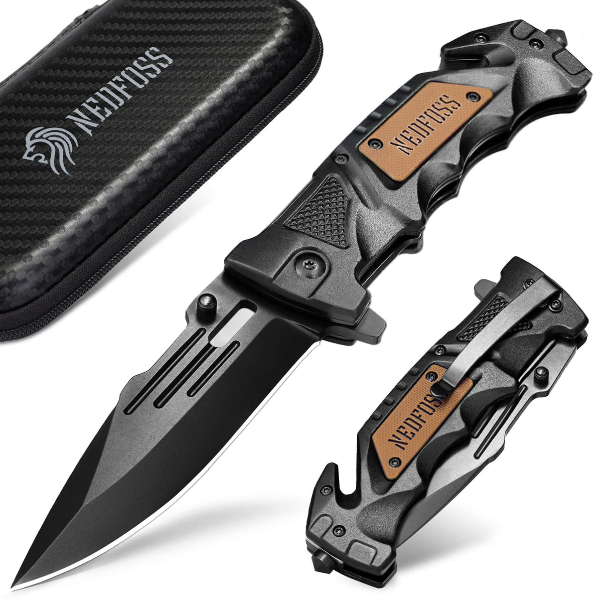 NedFoss DA75 blade detail showing a sharp edge for camping tasks