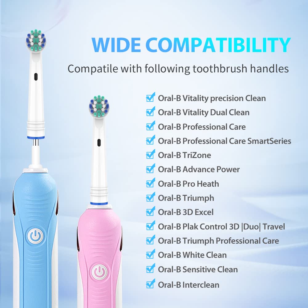 NEDIFON brush heads compatible with Oral-B models including 7000 and Pro 1000.