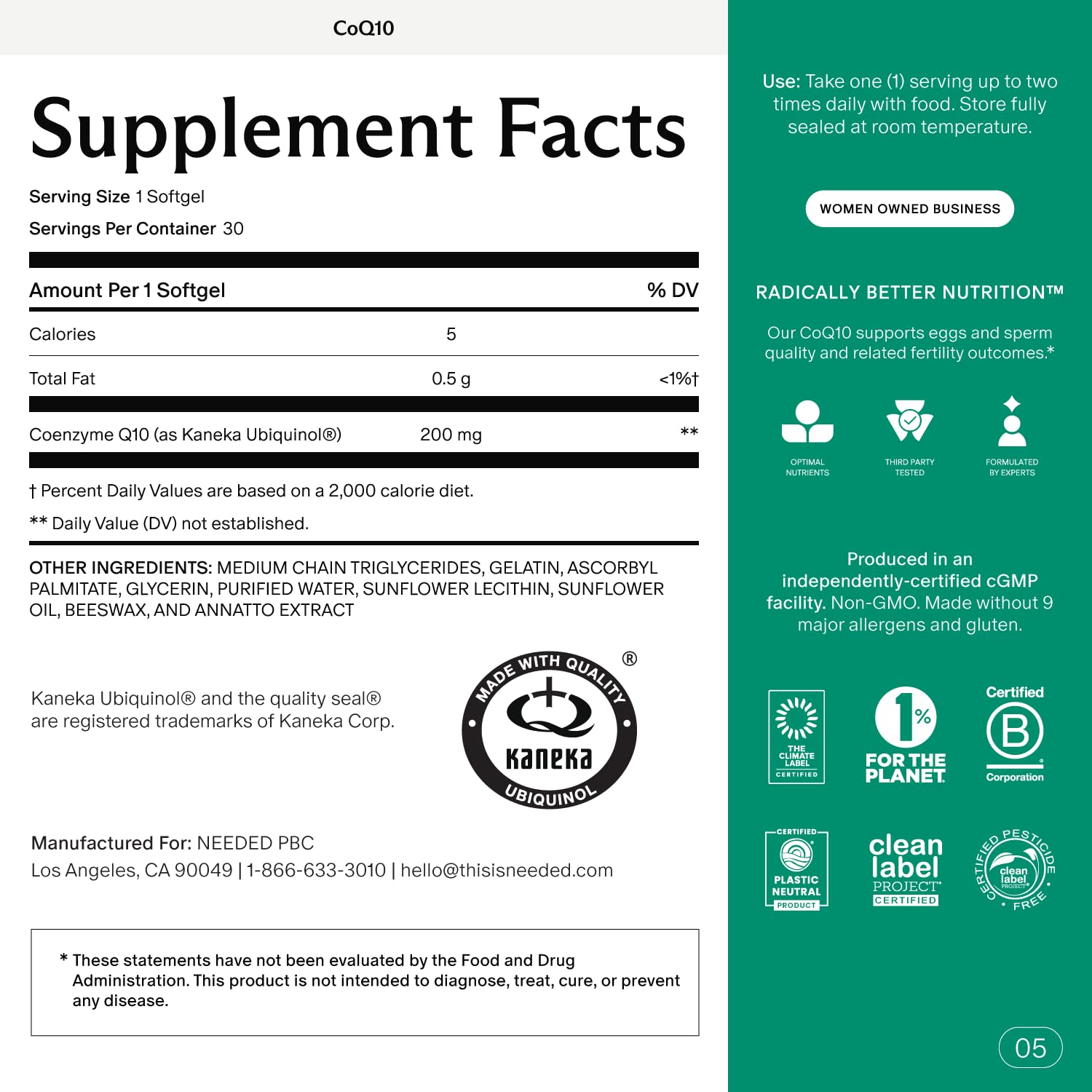 Needed CoQ10 200mg softgels being poured for daily routine.