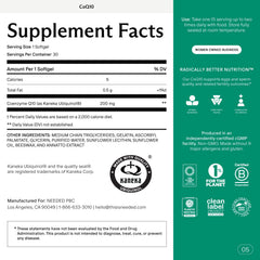 Needed CoQ10 200mg softgels being poured for daily routine.