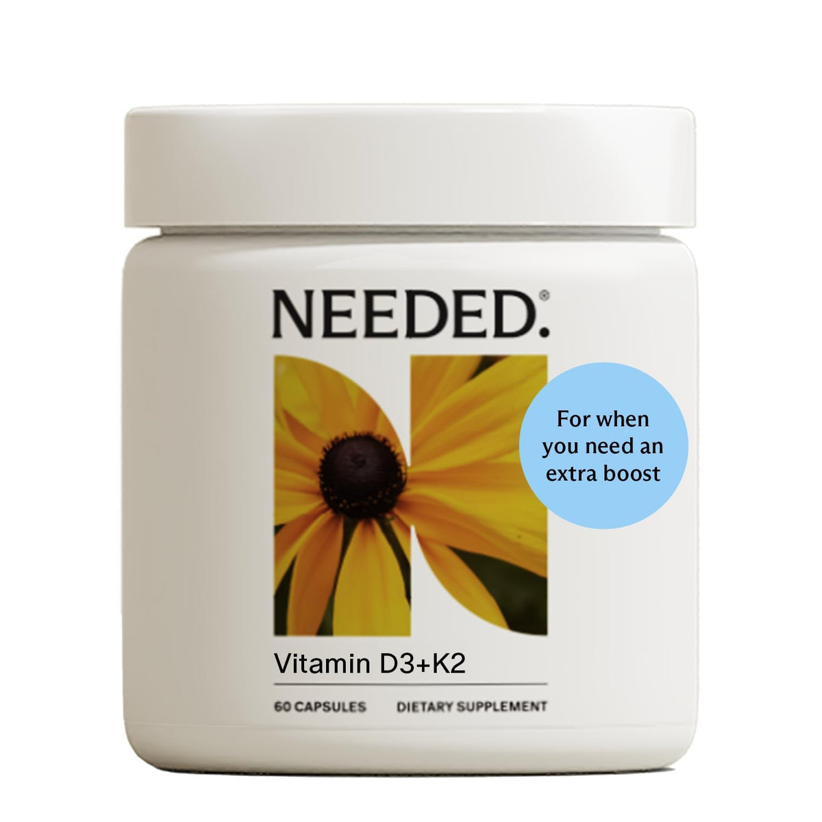 Needed Prenatal D3/K2 bottle with capsules supporting bone health