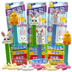 Needzo Easter Pez dispensers packaging highlights a gift-ready presentation.