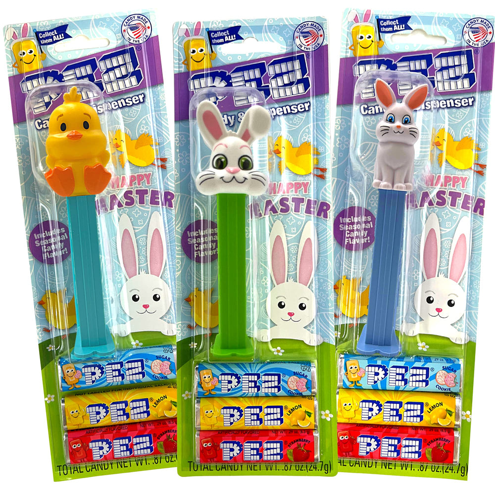 Needzo Easter Pez dispensers with assorted characters offer playful Easter gifting options.