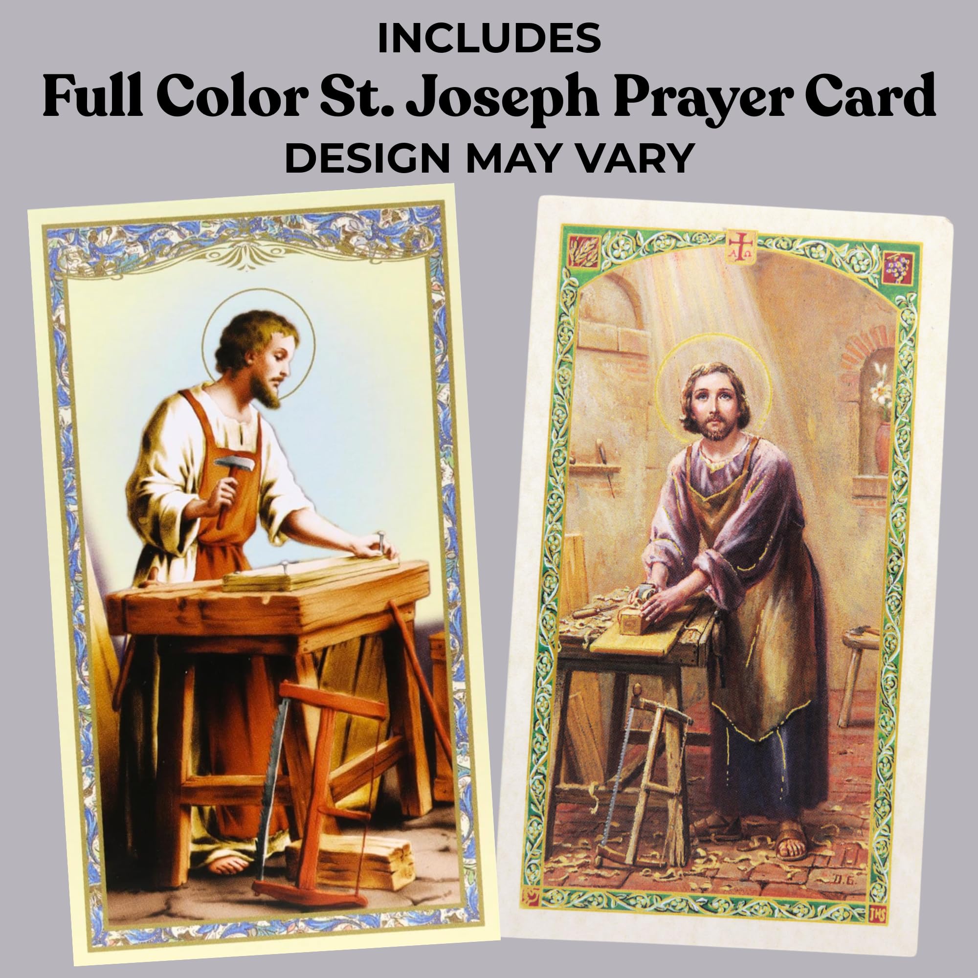 Needzo prayer card included with Saint Joseph kit guides hopeful homeowners