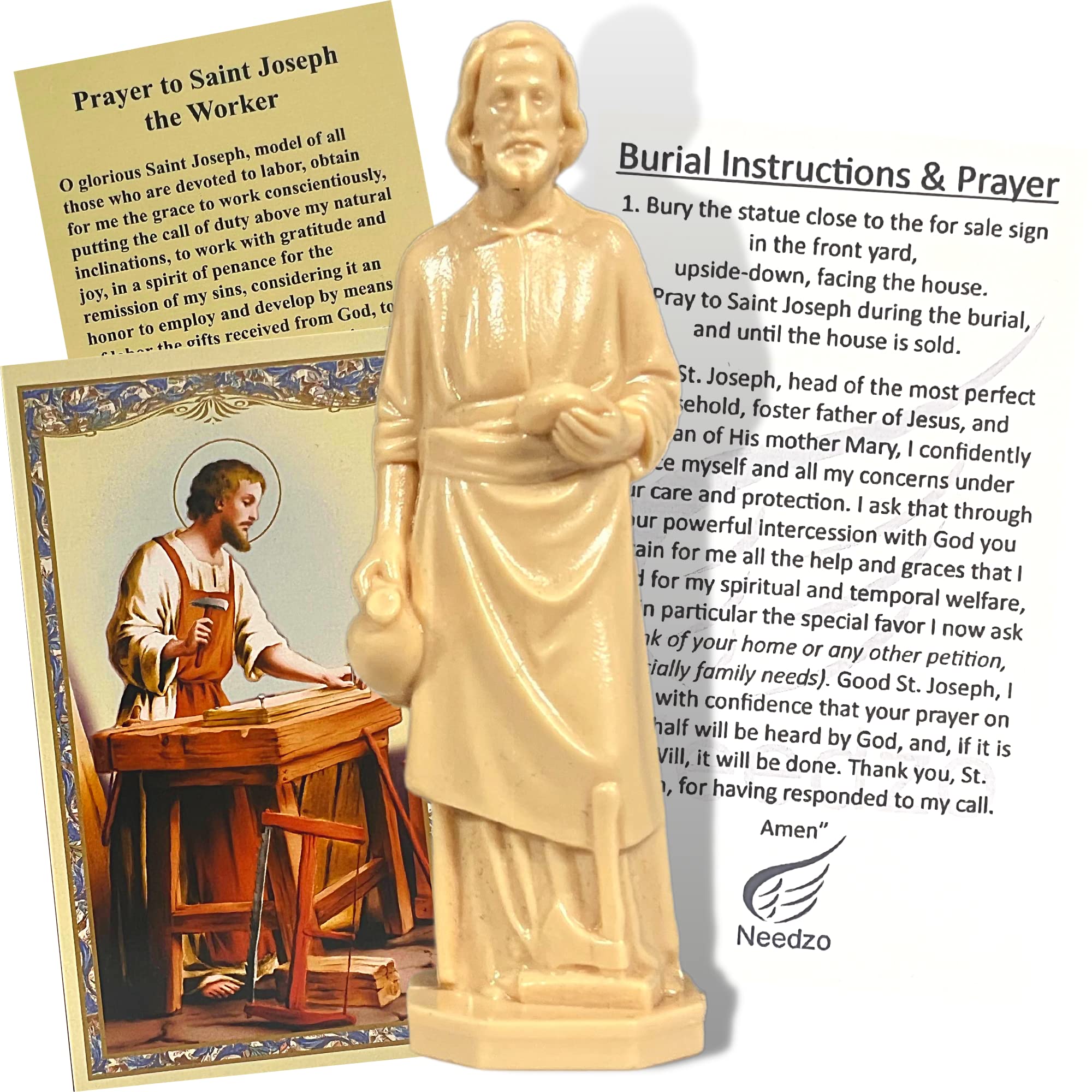 Needzo Saint Joseph statue in burial kit supports a smooth sale tradition