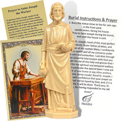 Needzo Saint Joseph statue in burial kit supports a smooth sale tradition
