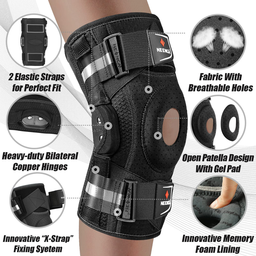 Copper stabilizers in NEENCA knee brace add lateral support