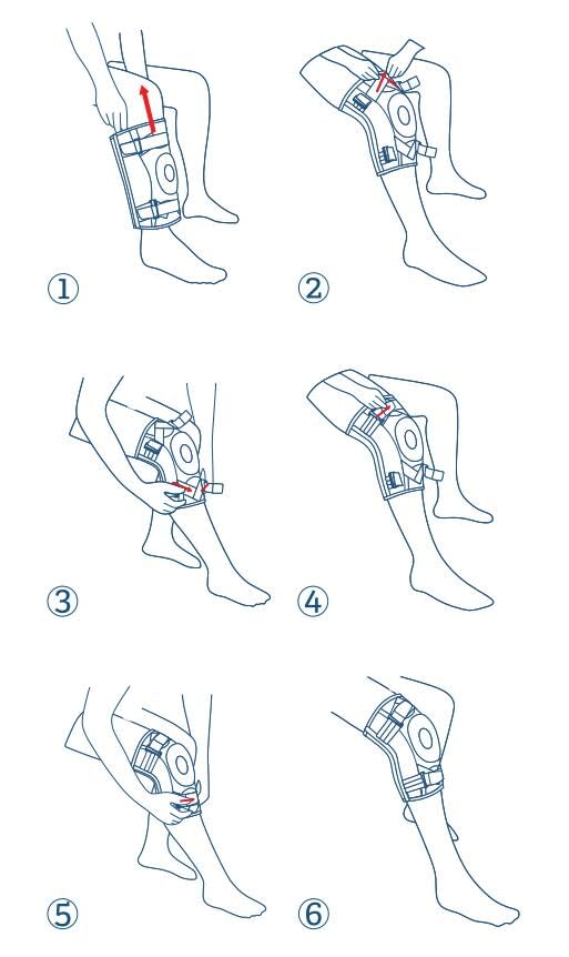 Patella gel pad detail on NEENCA knee brace for cushioning