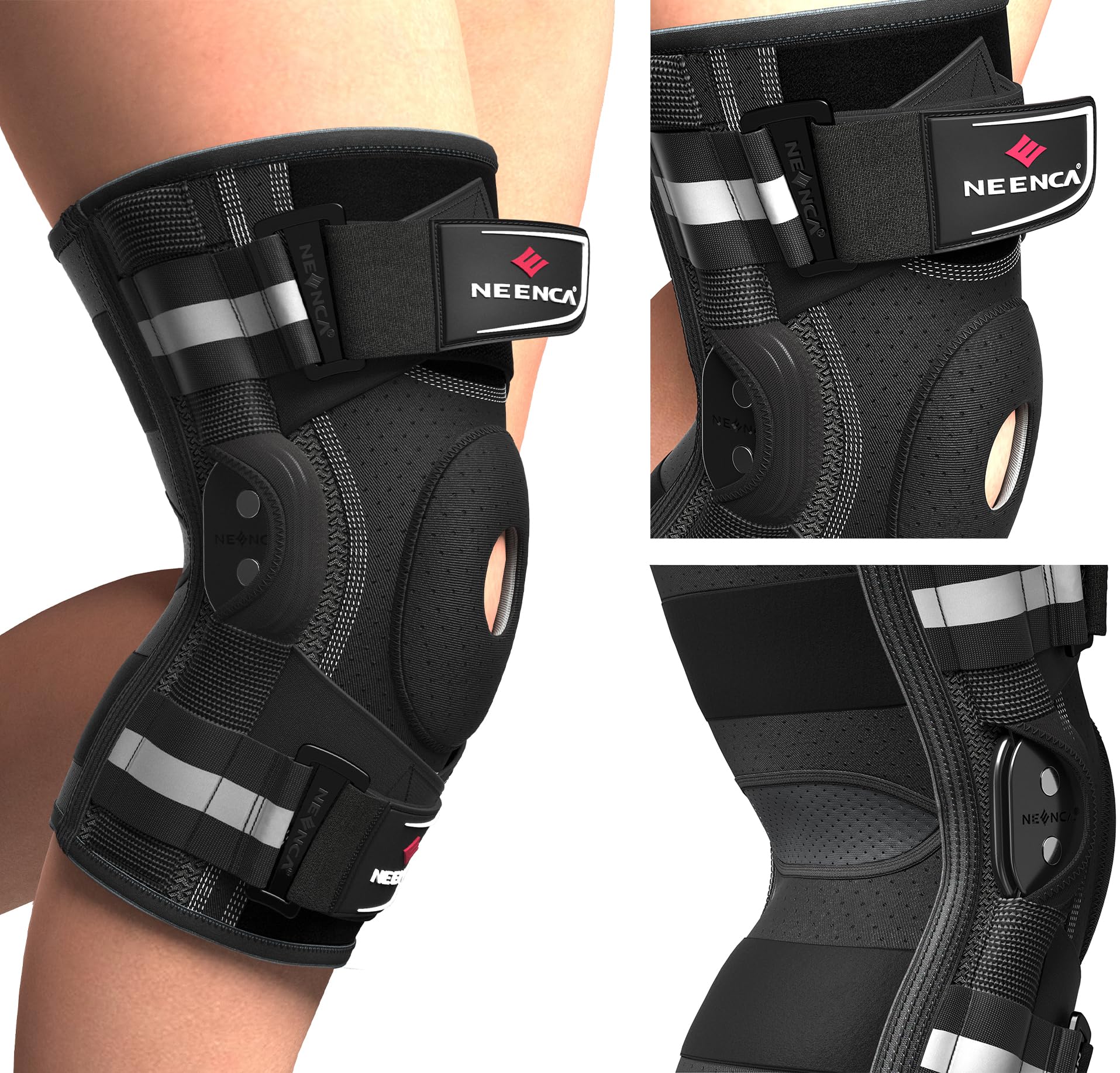 Removable side stabilizers on NEENCA knee brace enhance joint stability