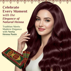 Neeta reddish-brown hair color result develops from orange