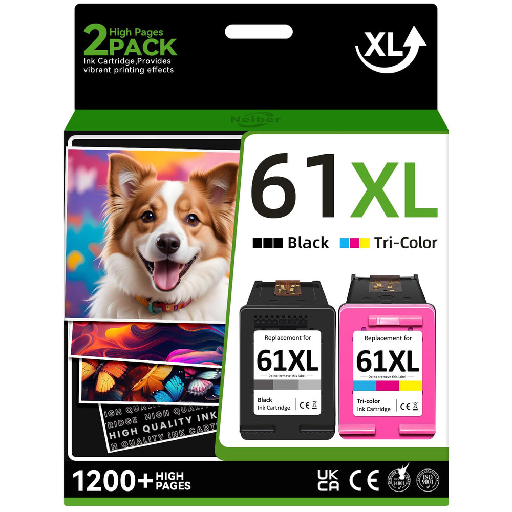 Neiber 61XL black ink cartridge for crisp document printing
